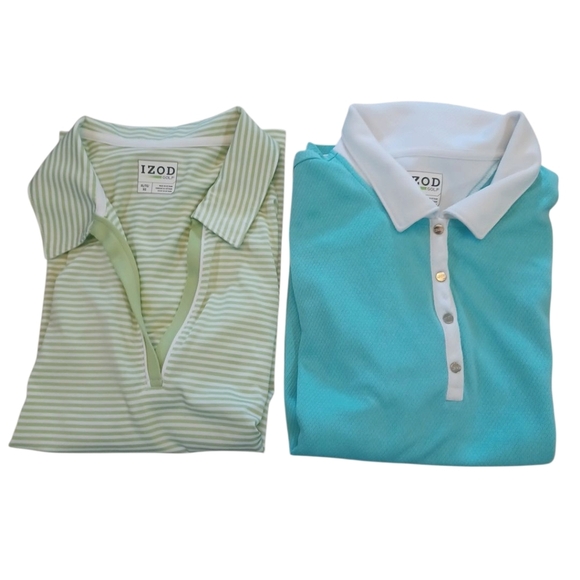 Izod Golf Polo Womens XL Lot Of 2 NWOT Preppy Athletic Performance - Picture 1 of 10